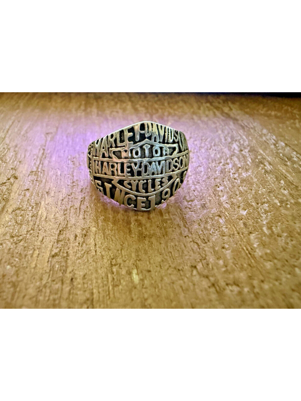 Harley Davidson Motorcycles stainless shield ring